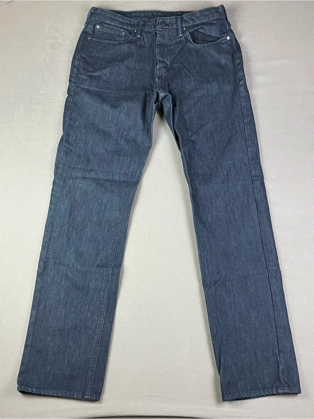 Levis 541 Men’s Jeans Size 32x34 Athletic Taper Fit Dark Blue Denim Leather Tag.
